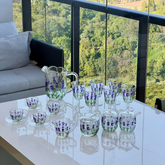 Kit Mesa Posta de Cristal Lavanda 15 Peças